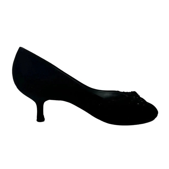 STUART WEITZMAN size 9 Evening Peep toe Pumps vintage Y2K bow - Picture 9 of 15